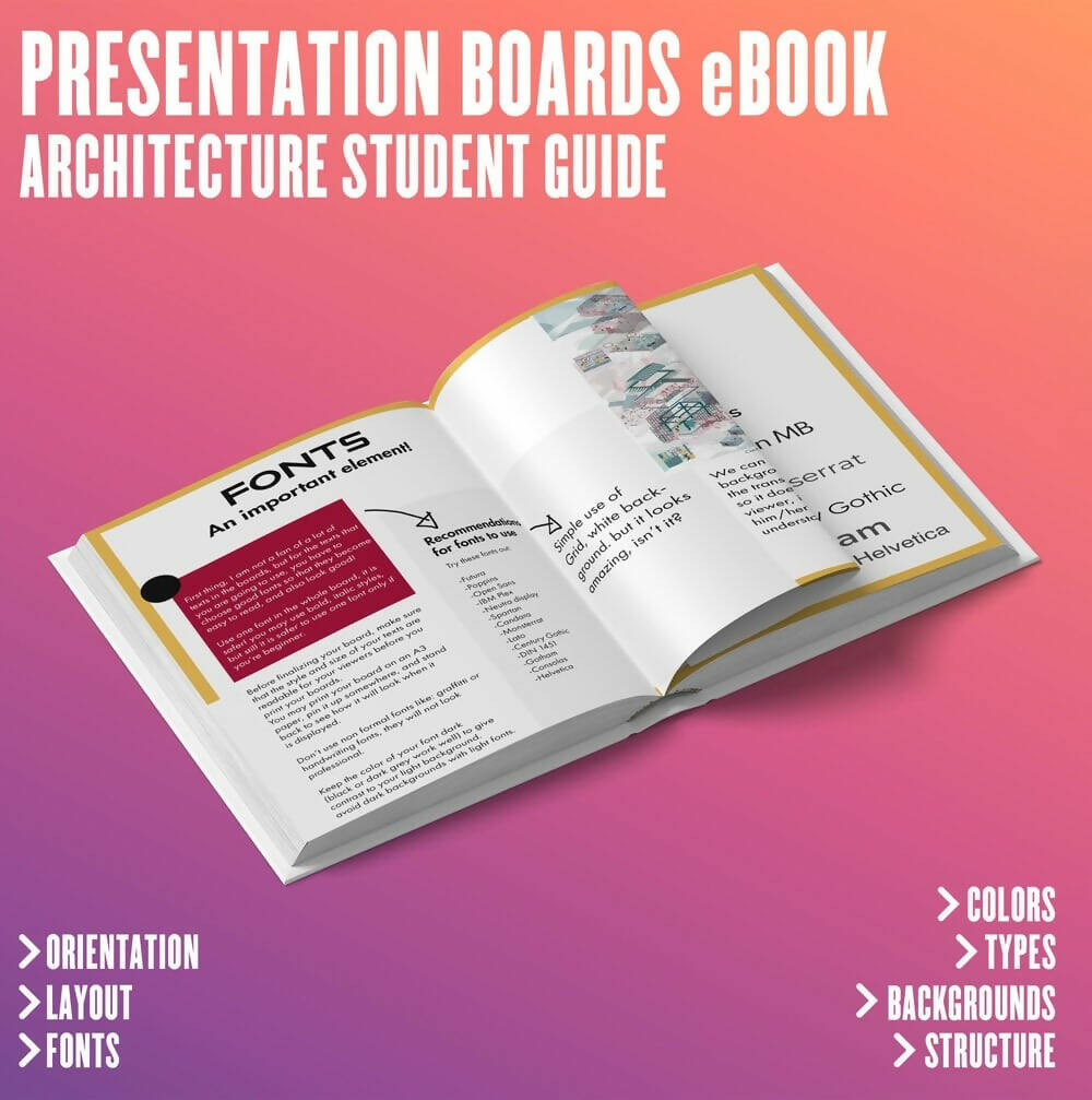Presentation Boards eBook — ebook for architects, preview 1 of 4