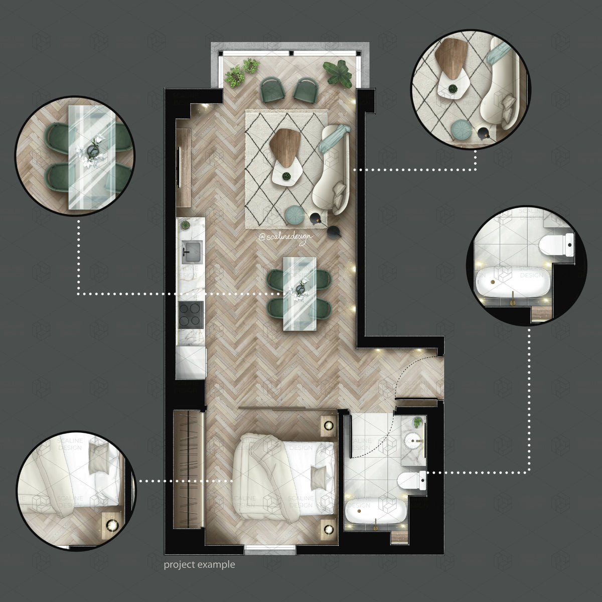 Procreate & PNG Home Style 1 — Procreate brush set for architectural sketching, preview 3 of 3