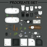 Procreate & PNG Bathroom Set