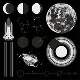 Flat Vector Celestial Bodies