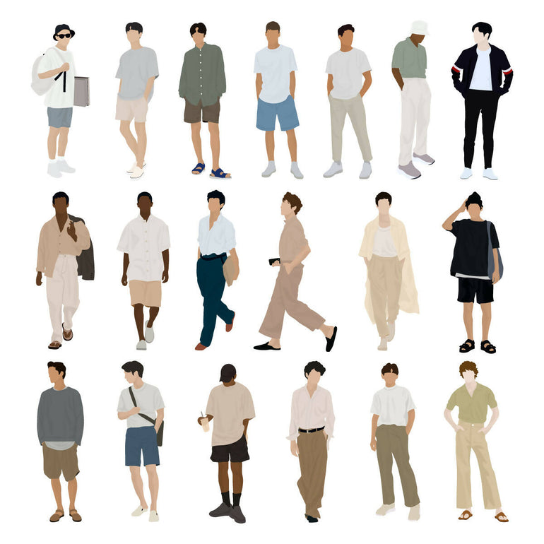 Flat Vector Men in Street Style – Learn Architecture Online
