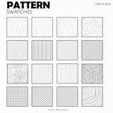 Pattern Swatches 1: 16 Vector Swatches for Illustrator