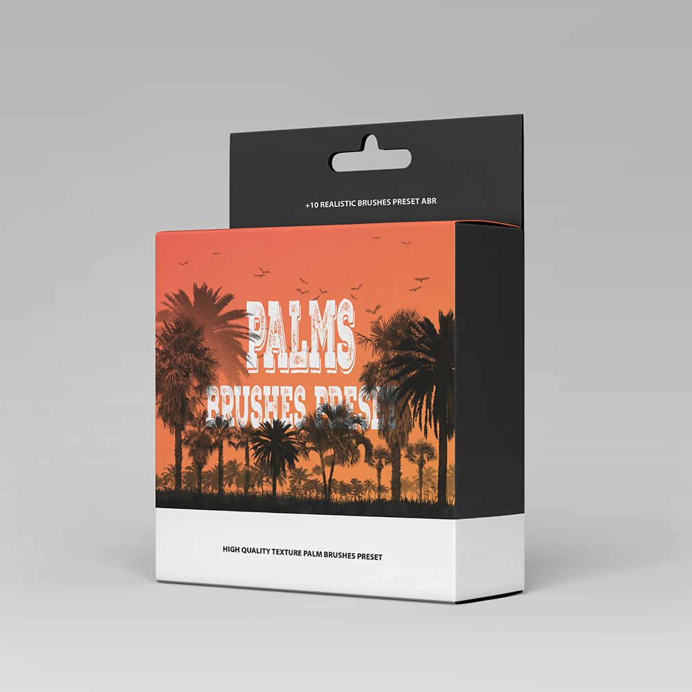 Realistic Palm Brushes Presets — brush set for architectural drawings