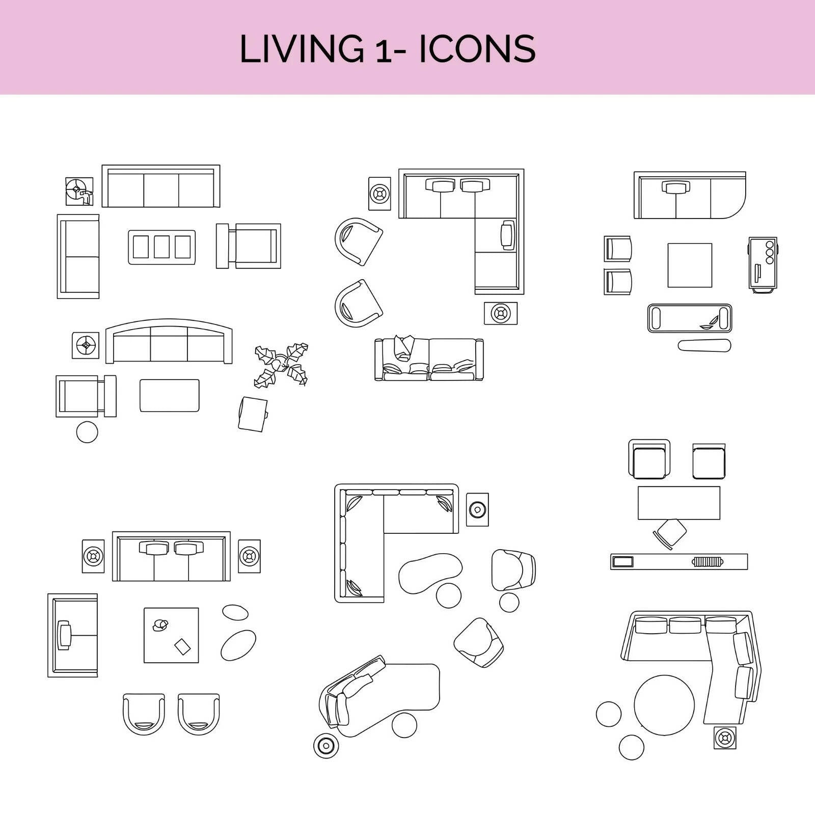 Residential Furniture Kit — cutout pack for architectural visualisation, preview 4 of 6