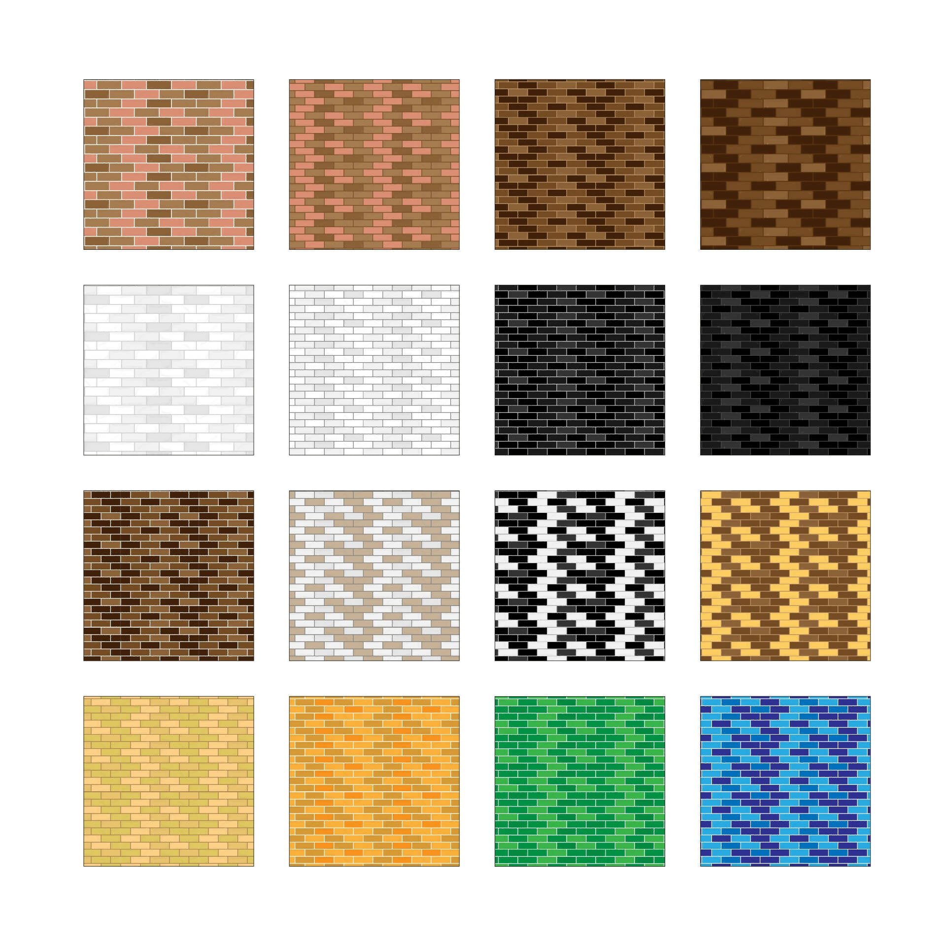 Swatch Brickwork Colours Patterns — texture pack for architectural rendering, preview 1 of 3