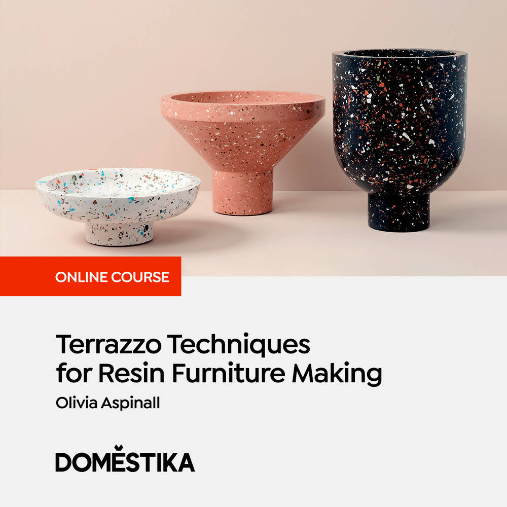 Terrazzo Techniques for Resin Furniture Making — video course for architects, preview 1 of 2