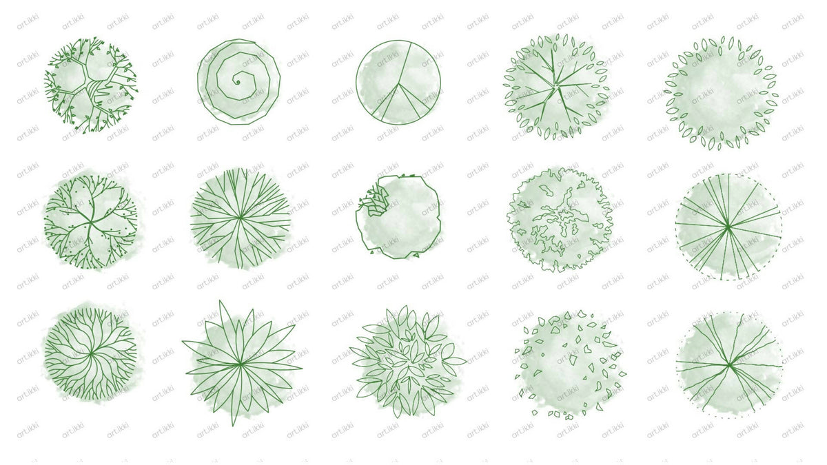Tree Brush Set — brush set for architectural drawings, preview 3 of 3