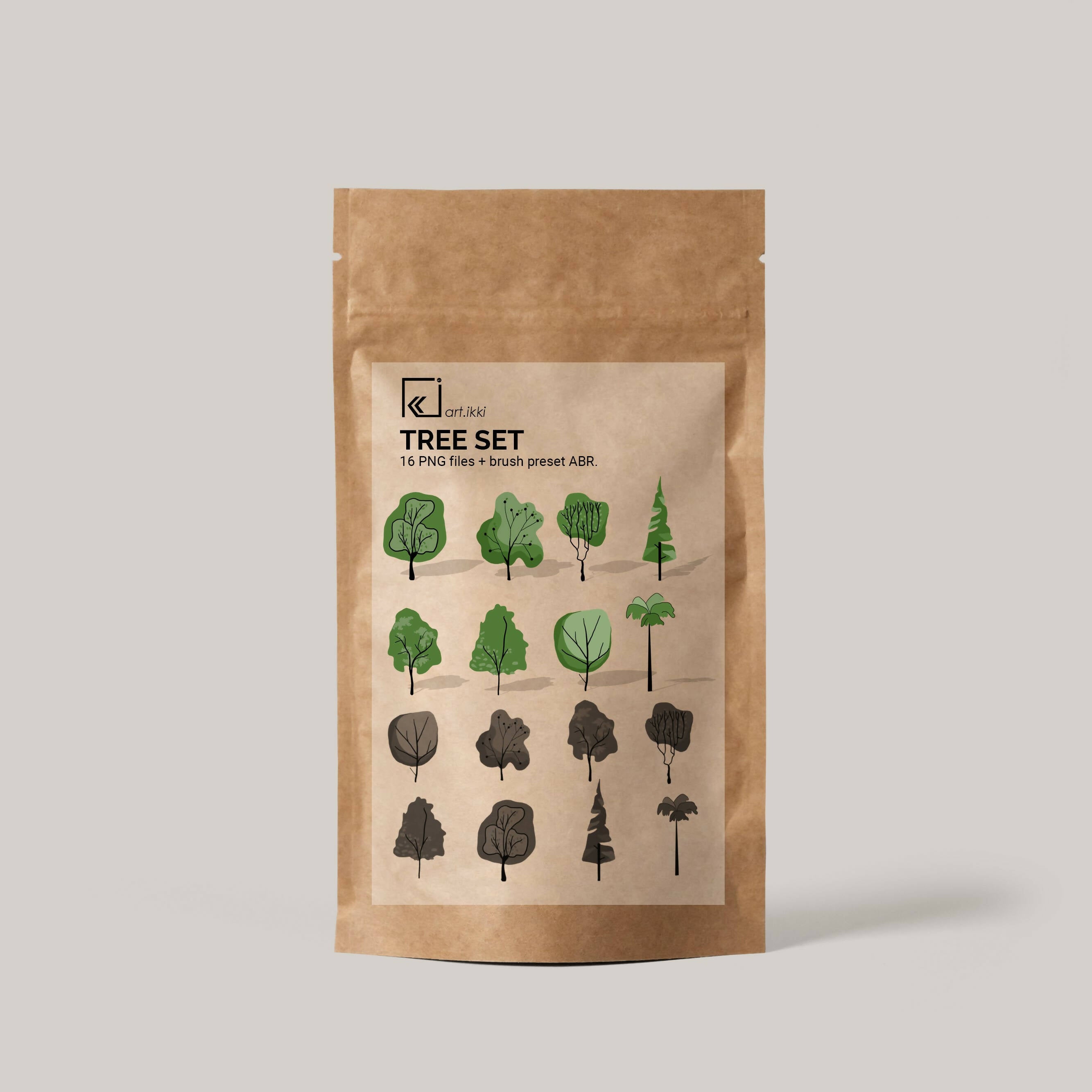 Tree Cutout Set — brush set for architectural drawings, preview 1 of 5