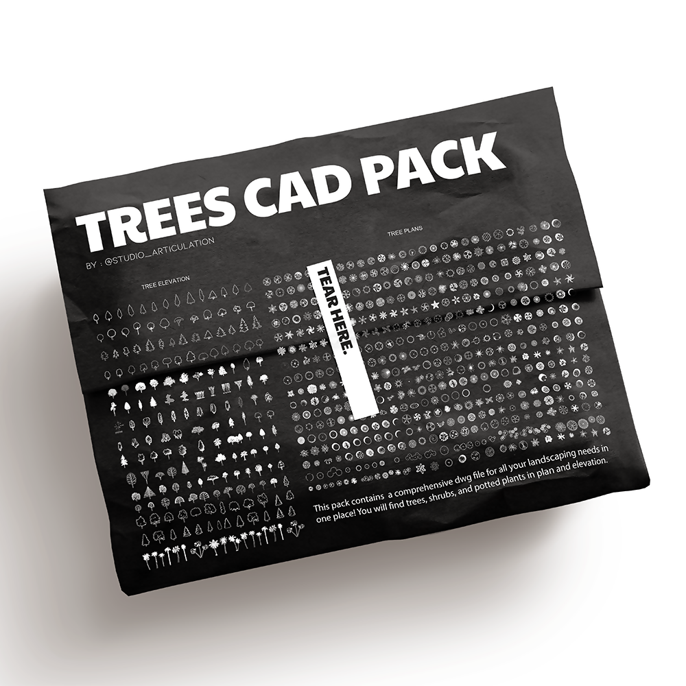 Trees CAD Pack — CAD block set for architectural drawings