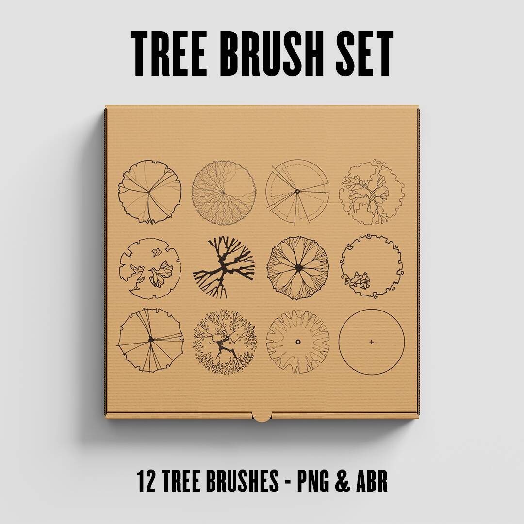 Trush Brush Set — brush set for architectural drawings