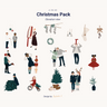 Vector People Holidays Theme Pack — cutout pack for architectural visualisation, preview 1 of 3