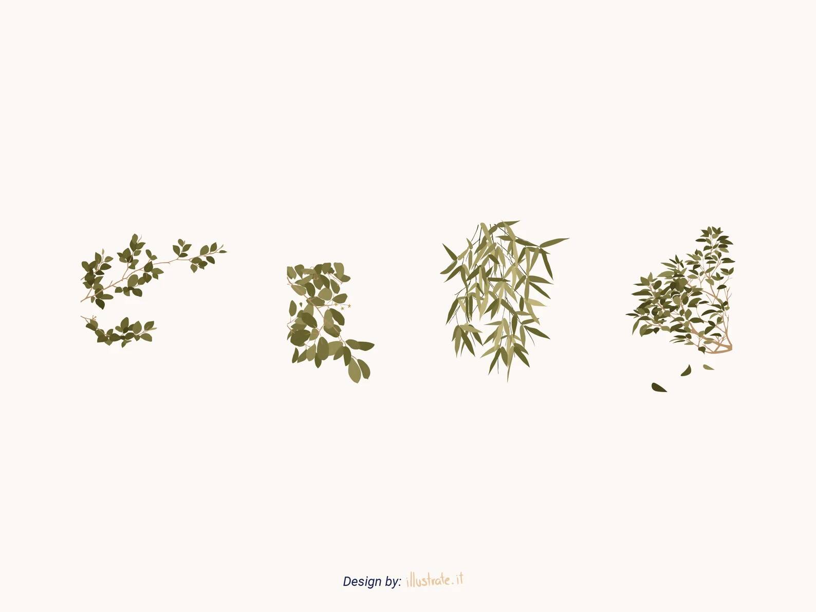 Vector Vegetation Bundle Pack — cutout pack for architectural visualisation, preview 2 of 4
