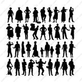 40 Human Silhouette Cutouts