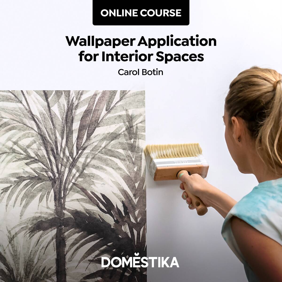 Wallpaper Application for Interior Spaces — video course for architects, preview 1 of 2