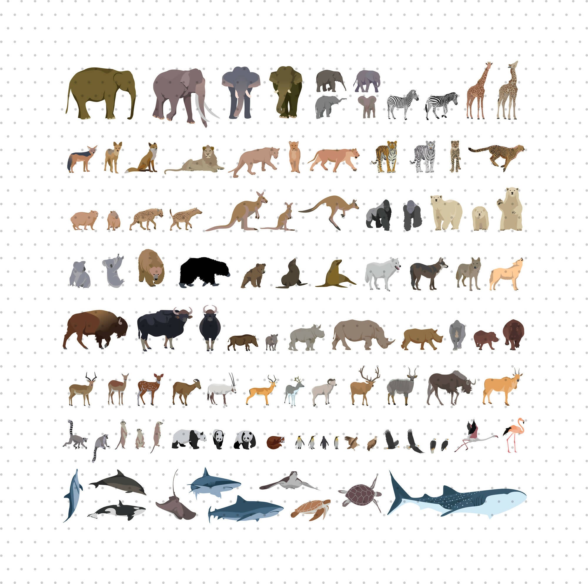 Wild Animals and Birds Mega Pack — cutout pack for architectural visualisation
