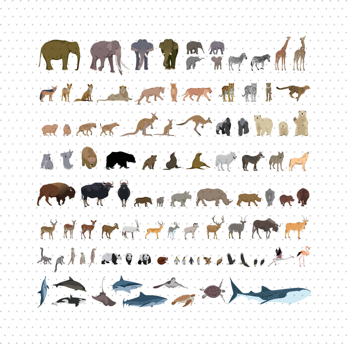 Wild Animals and Birds Mega Pack — cutout pack for architectural visualisation