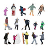 Winter Activities People (15 figures) — cutout pack for architectural visualisation, preview 1 of 3