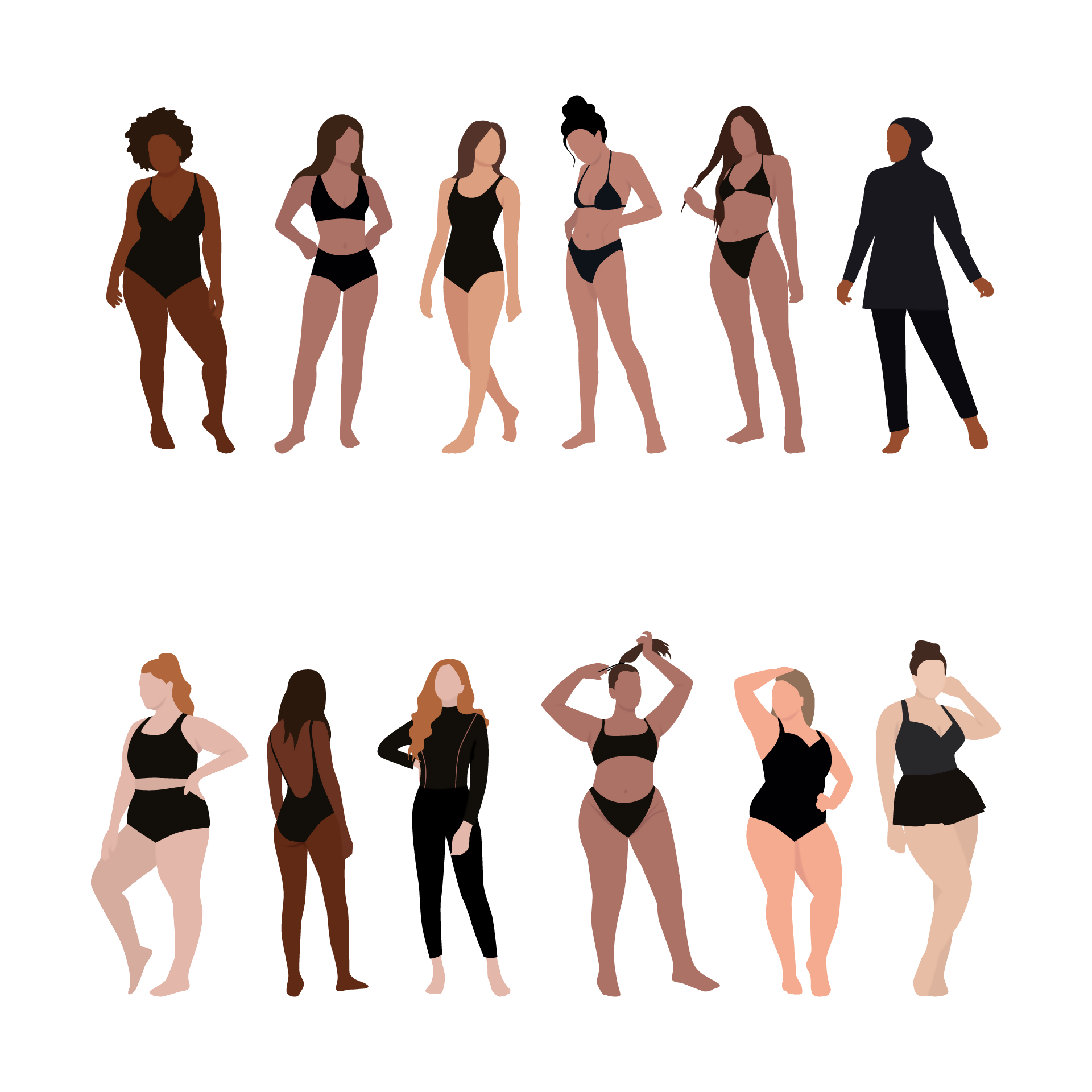 Women in Swimsuit Cutout Pack — cutout pack for architectural visualisation, preview 1 of 5