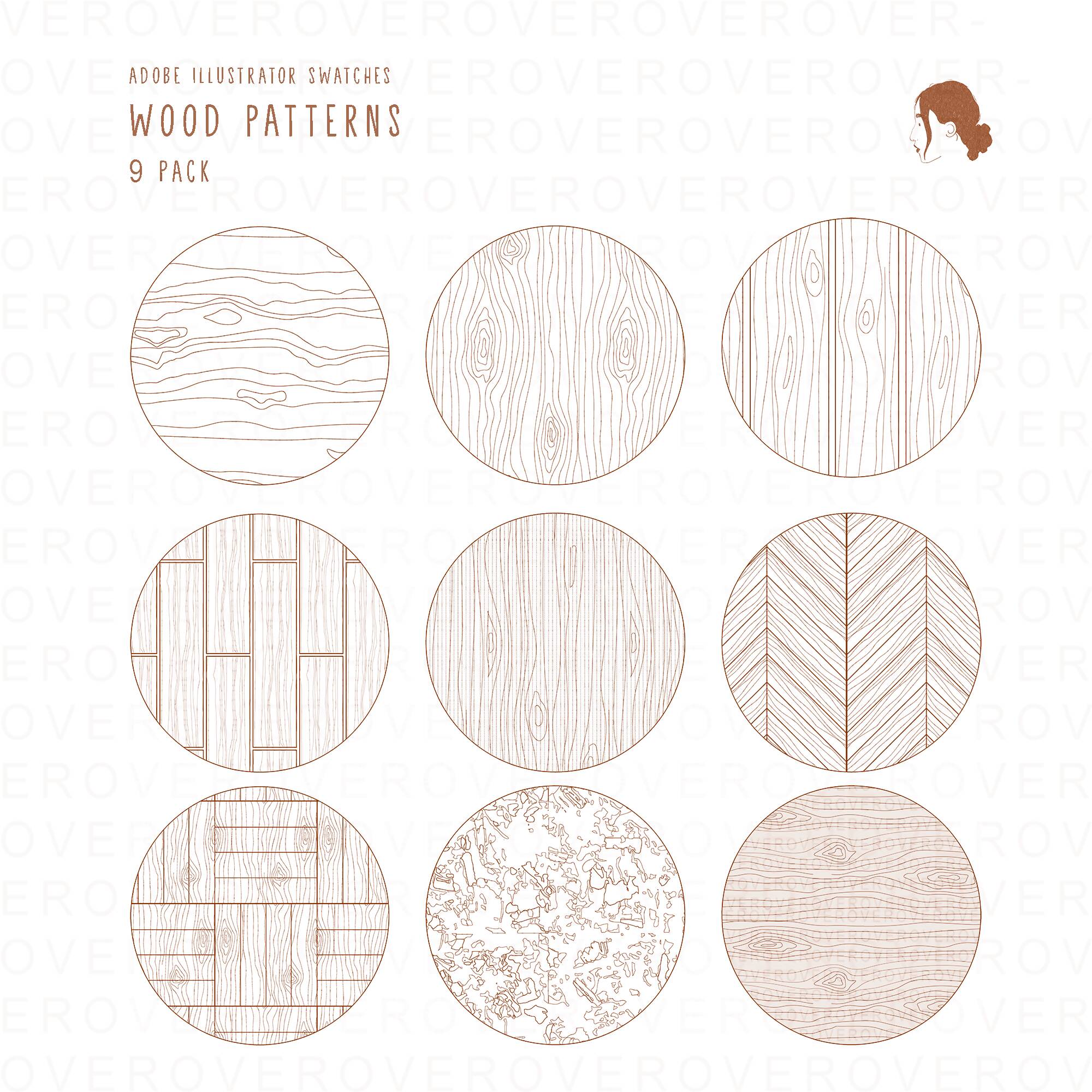 Wood Patterns — pattern set for architectural drawings, preview 1 of 4