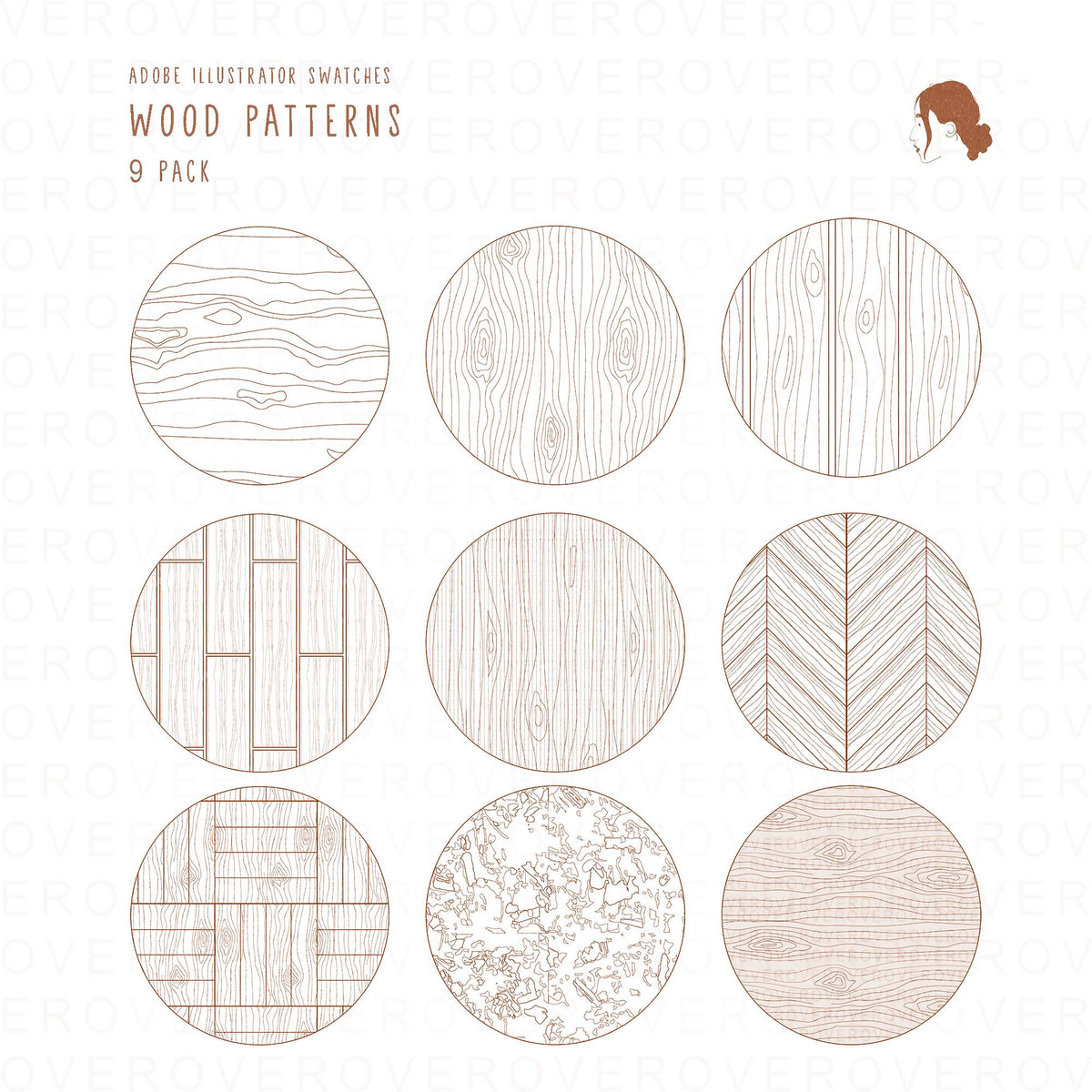 Wood Patterns — pattern set for architectural drawings, preview 1 of 4