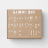Chair CAD Blocks: 18 Models in Front, Side and Top Views
