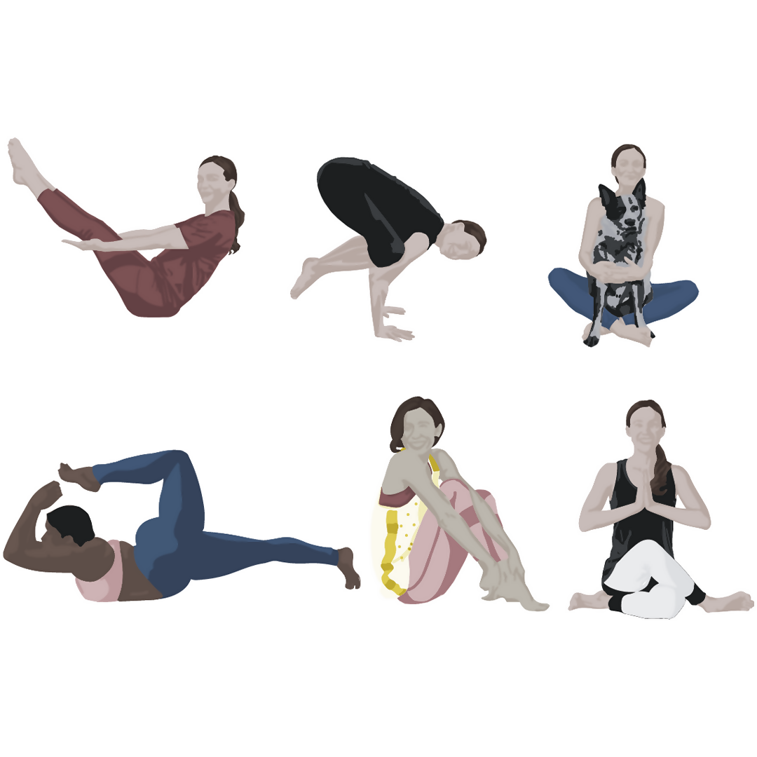 Yoga Girls Cutout Pack 3 — cutout pack for architectural visualisation
