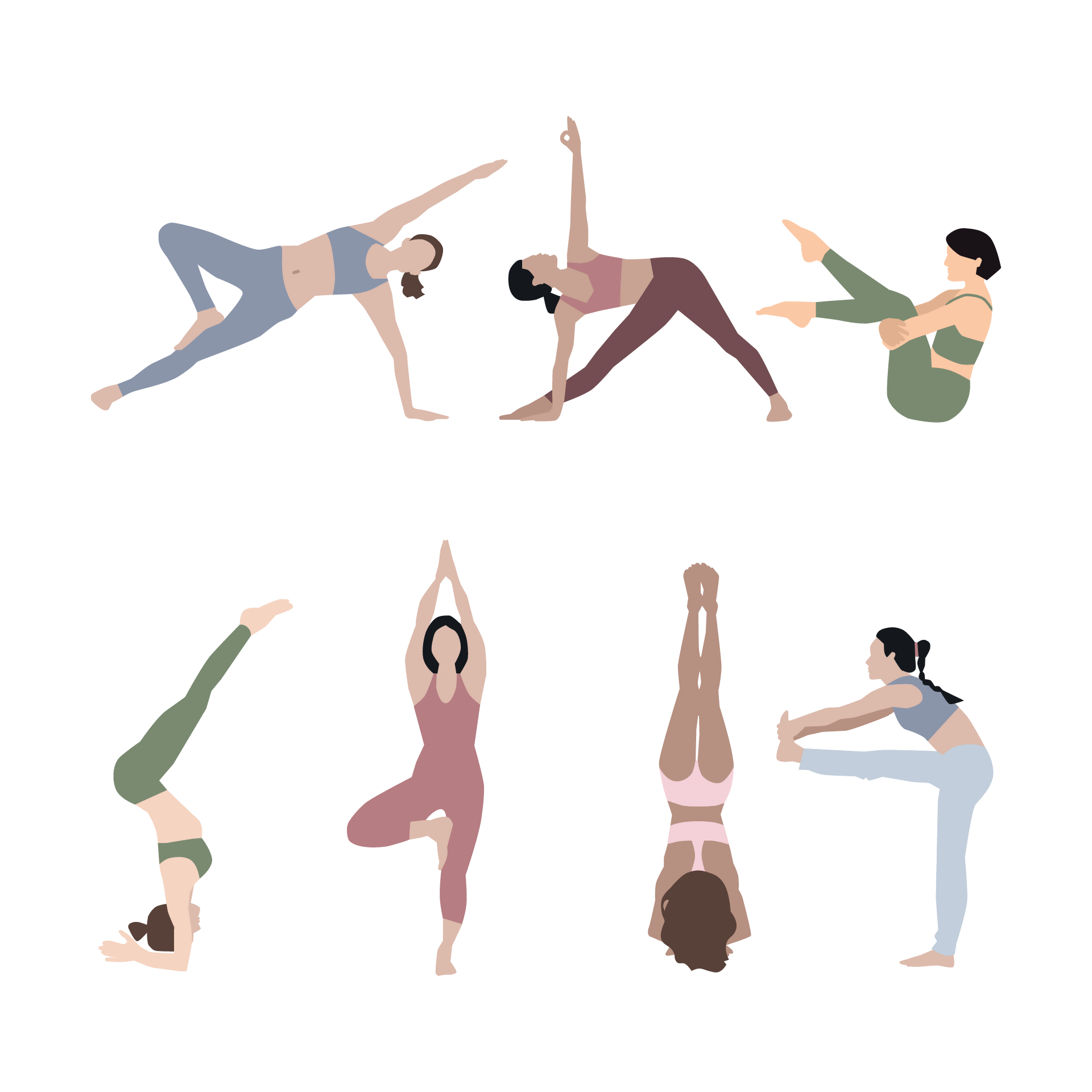 Yoga People Cutout Pack — cutout pack for architectural visualisation